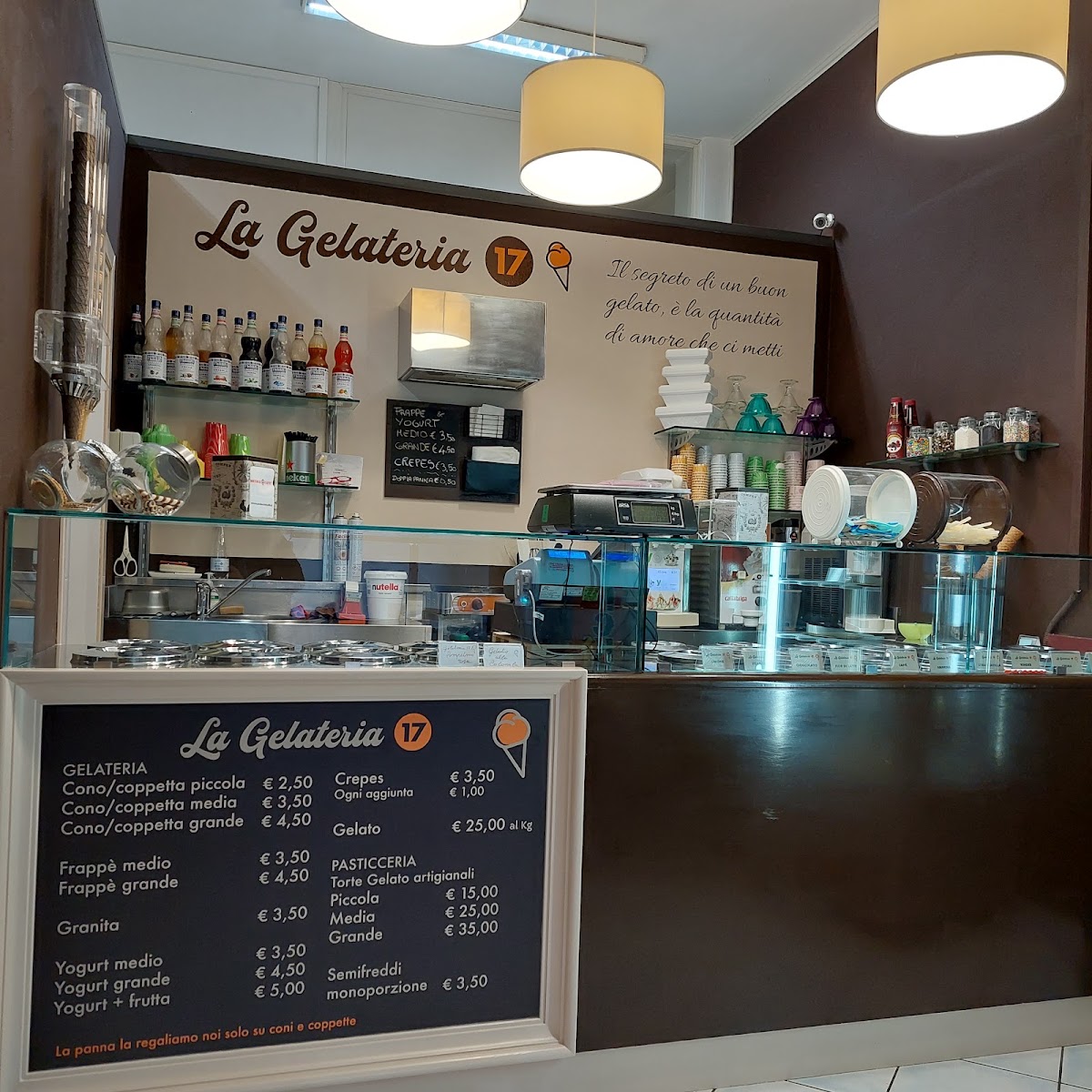 Il gelato servito.