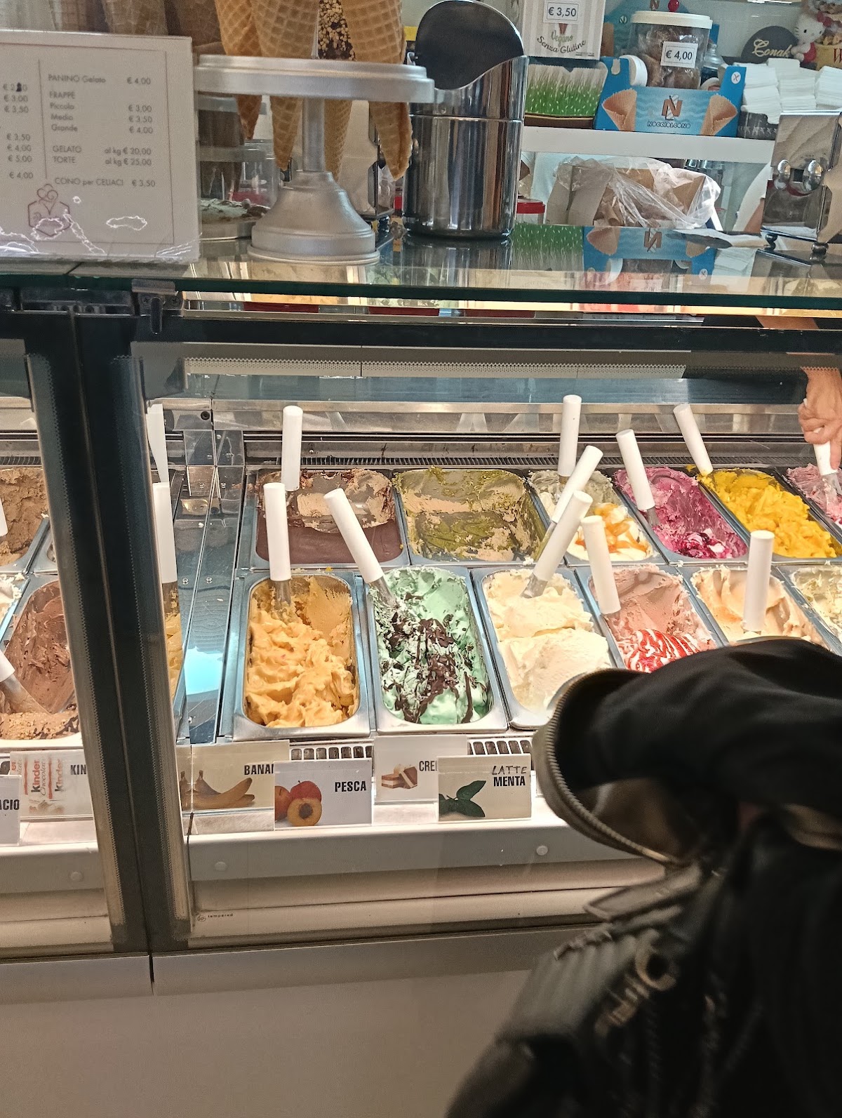 Il gelato servito.