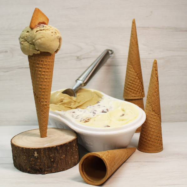 Il gelato servito.