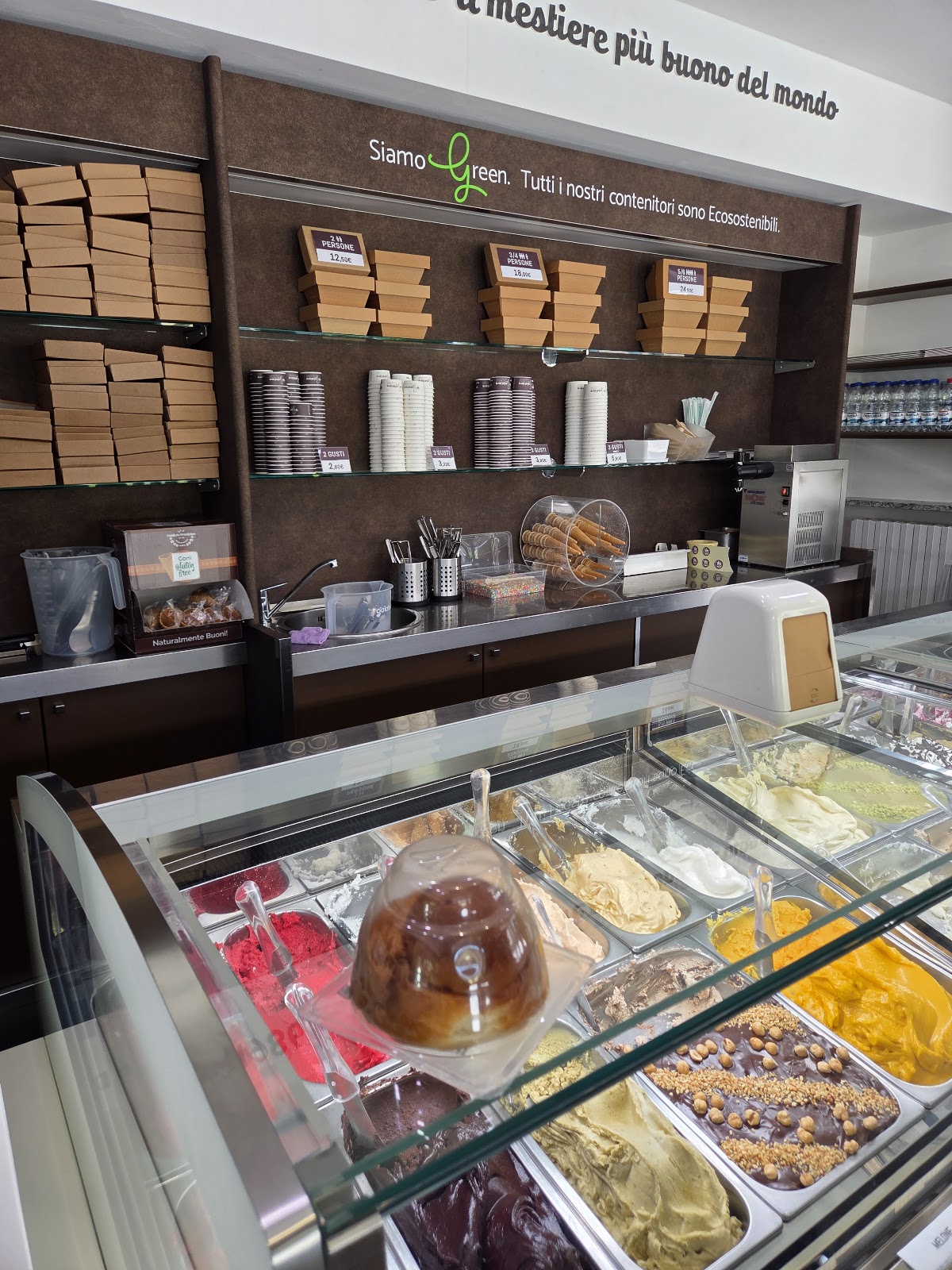 Il gelato servito.