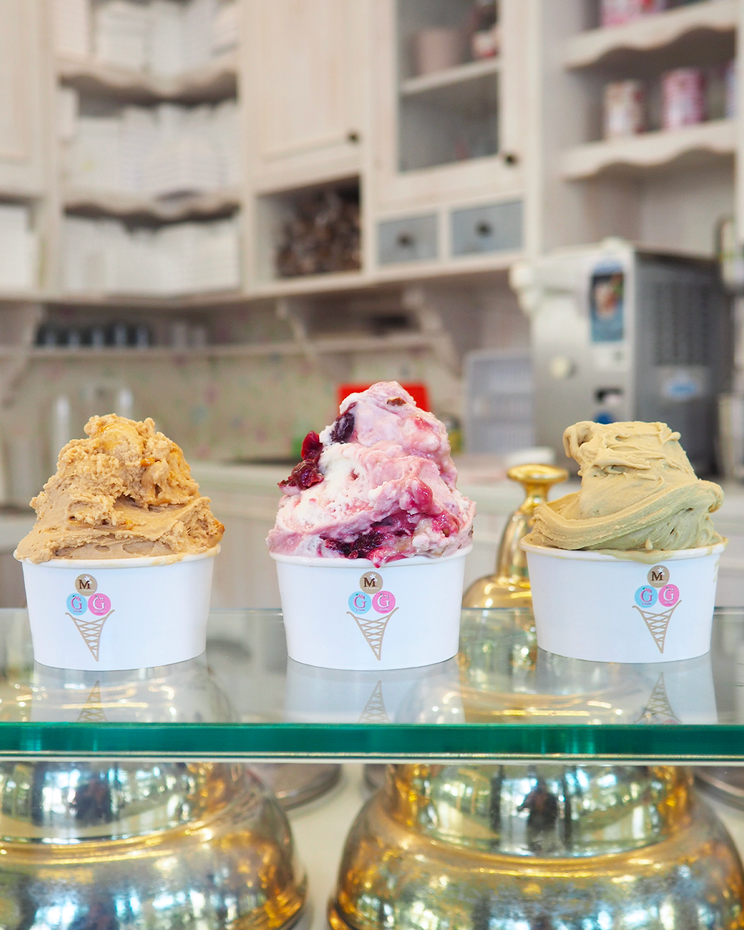 Il gelato servito.