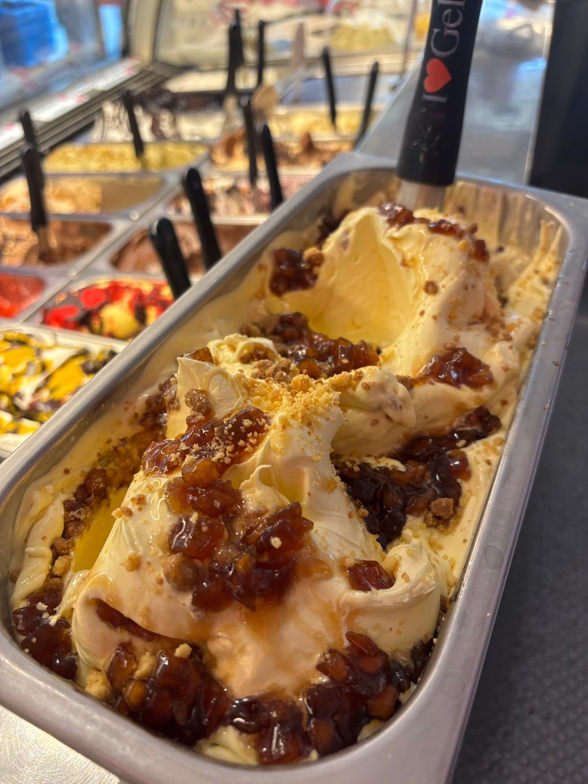 Il gelato servito.