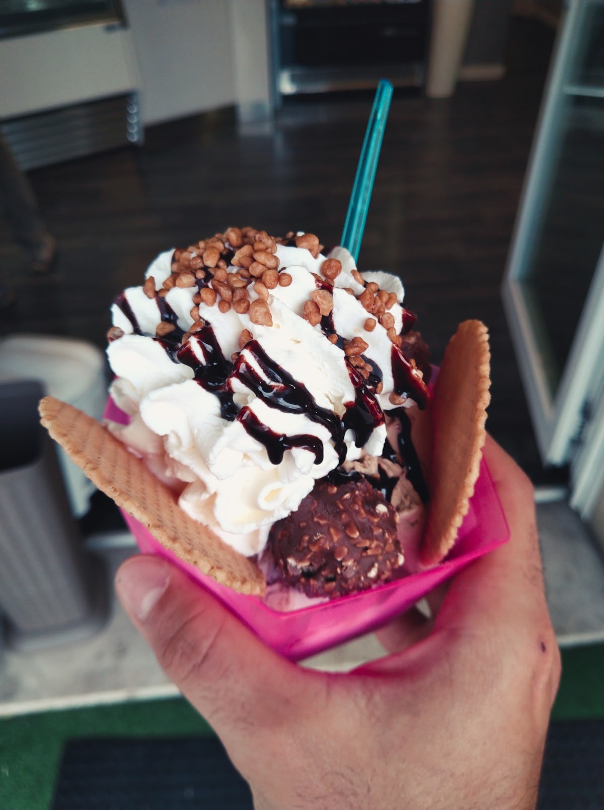 Il gelato servito.
