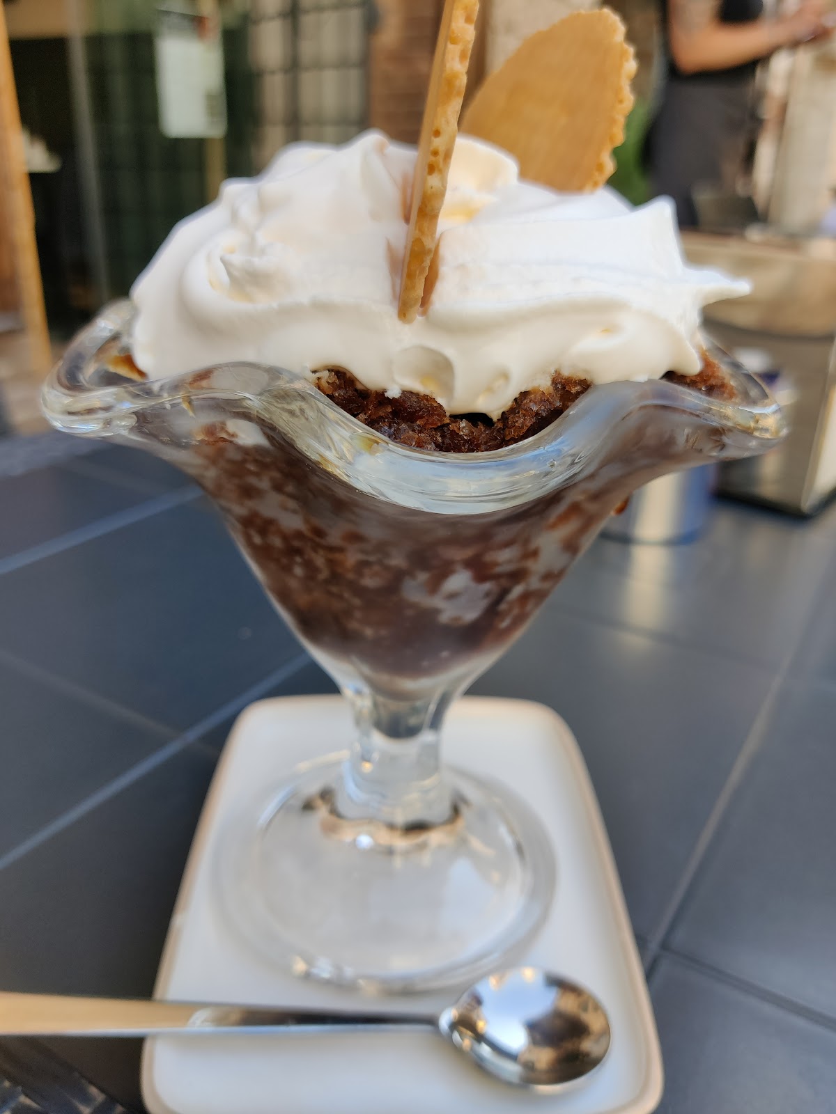 Il gelato servito.
