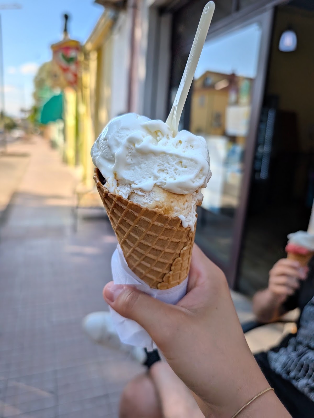 Il gelato servito.