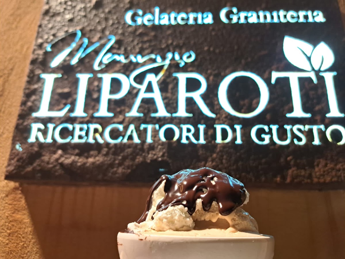 Il gelato servito.