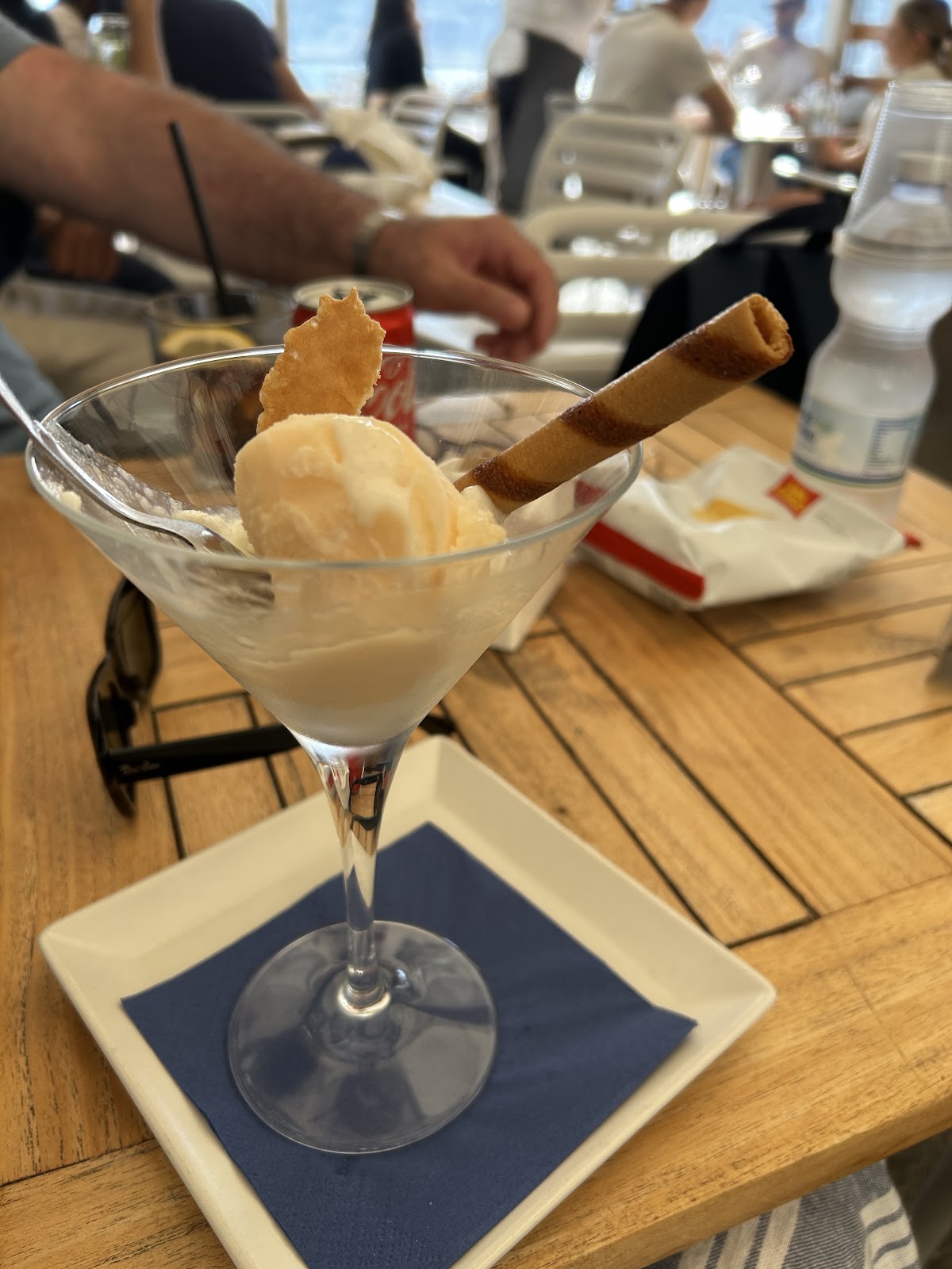 Il gelato servito.