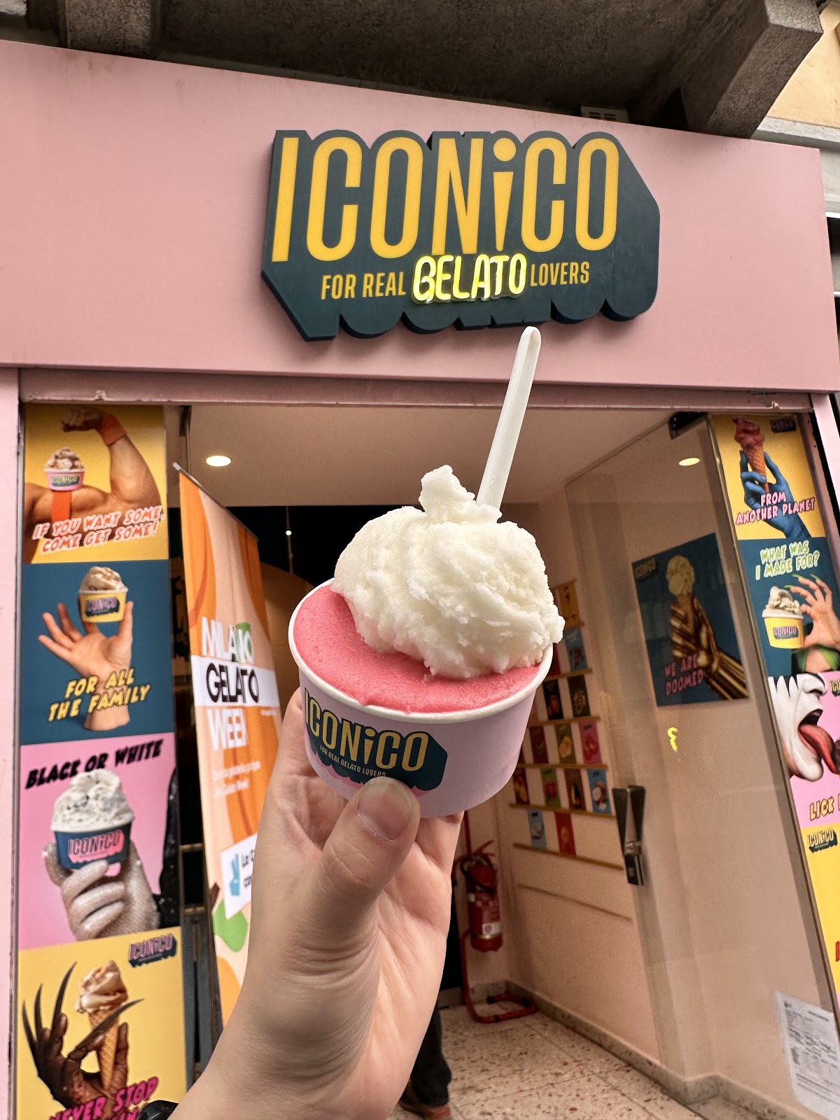 Il gelato servito.