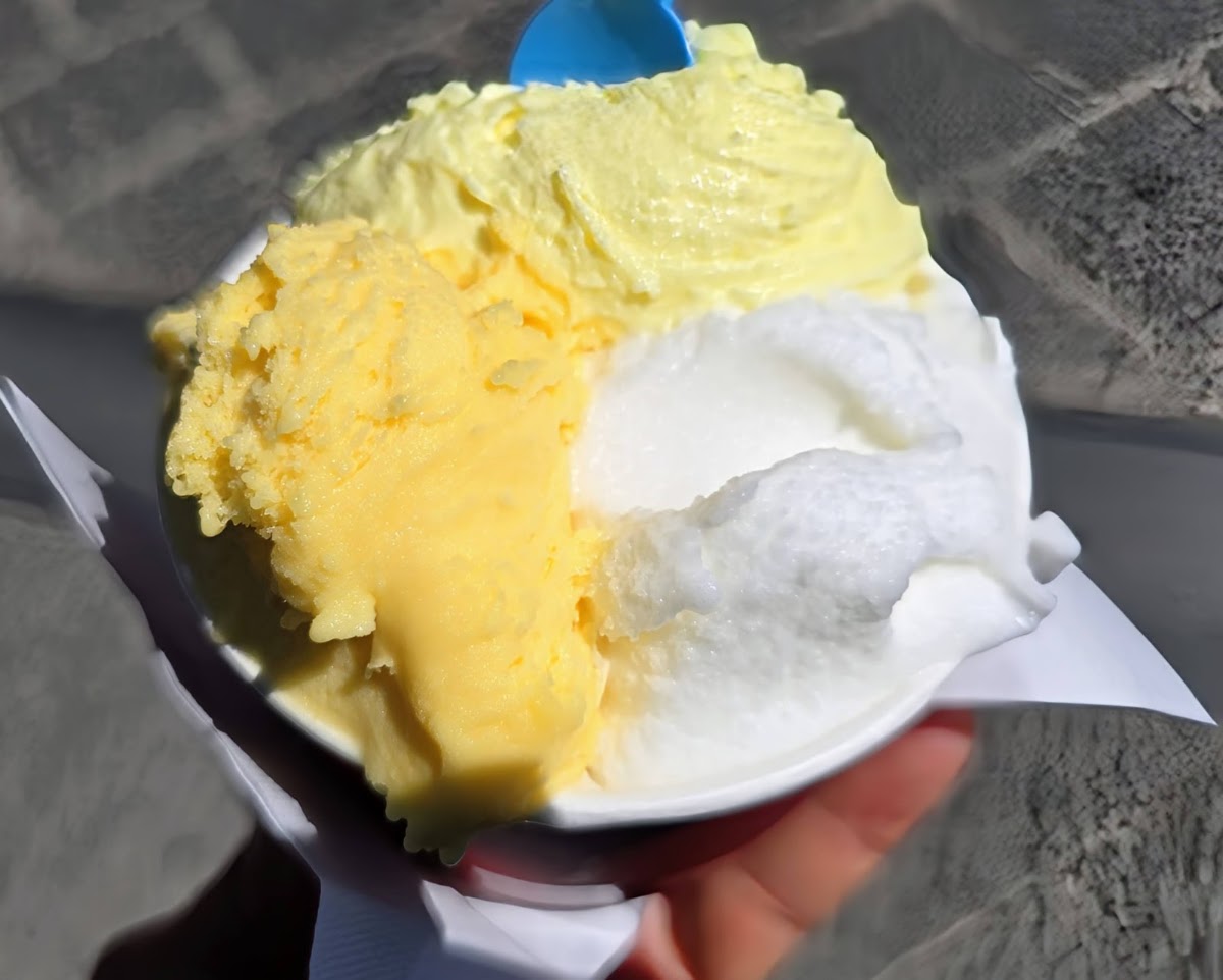 Il gelato servito.