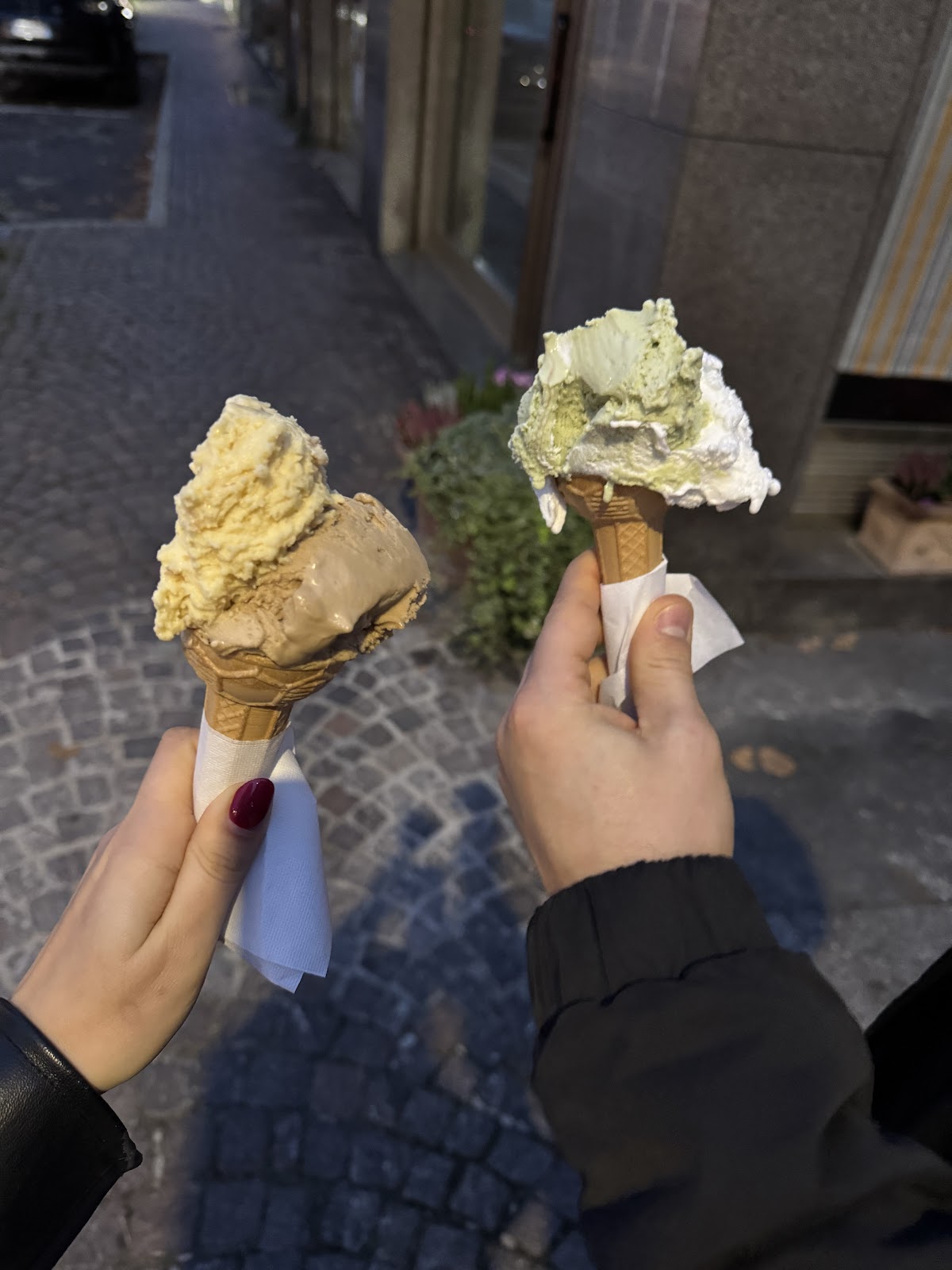 Il gelato servito.