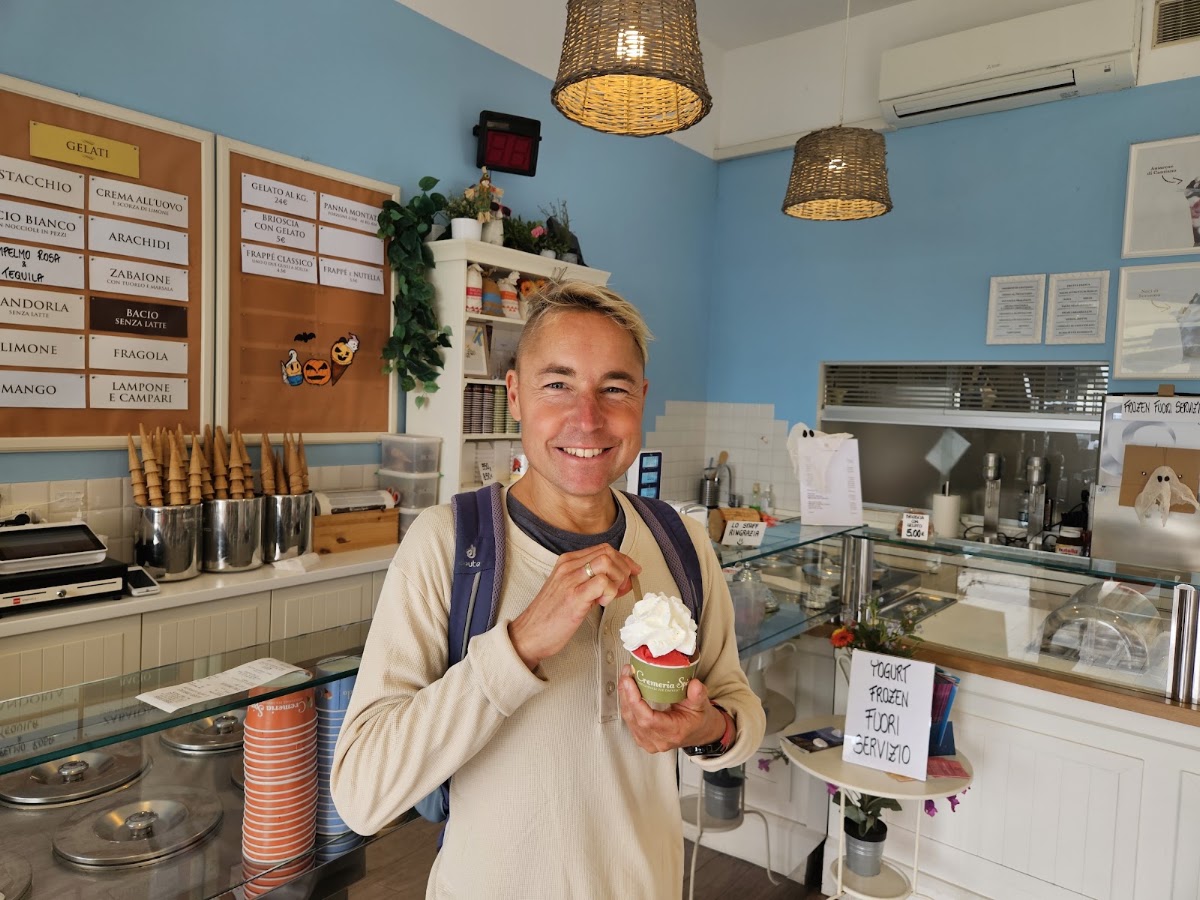 Il gelato servito.