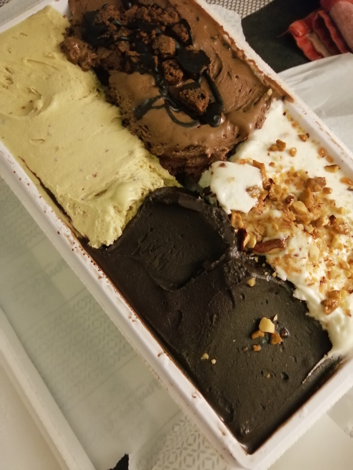 Il gelato servito.