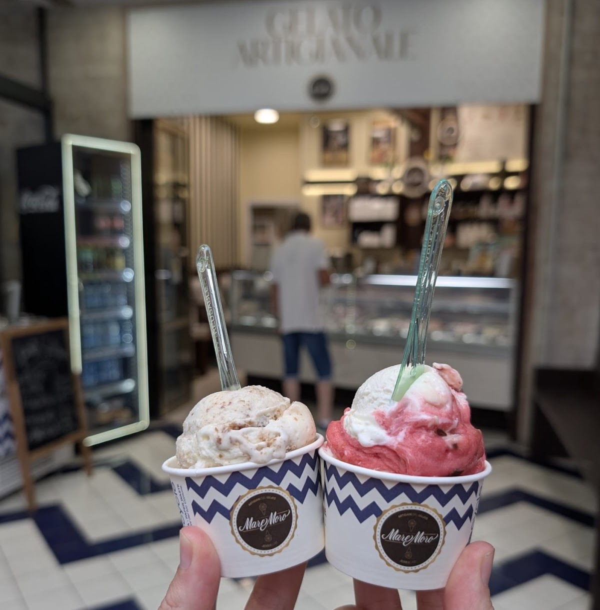 Il gelato servito.