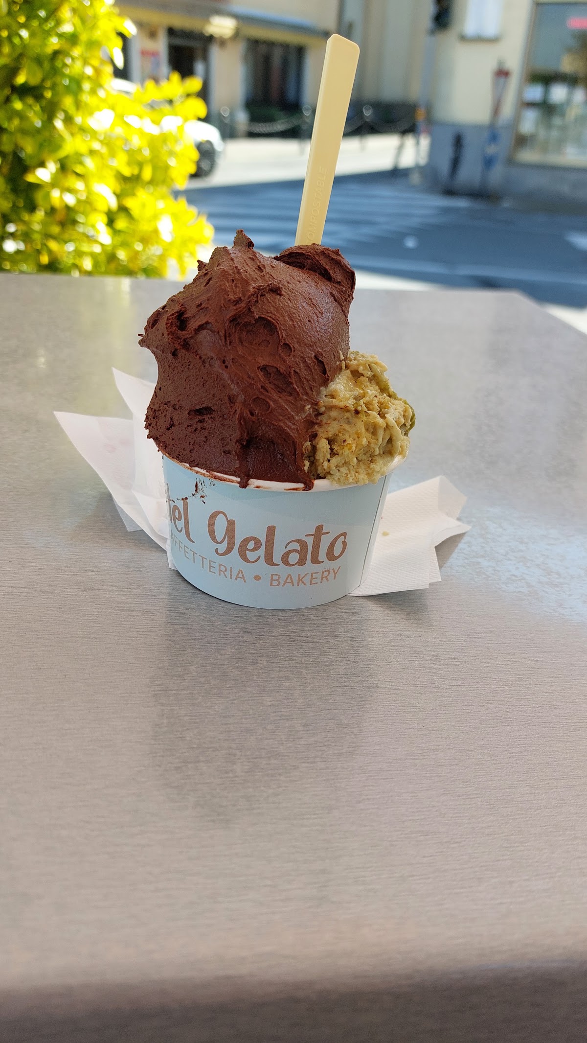 Il gelato servito.