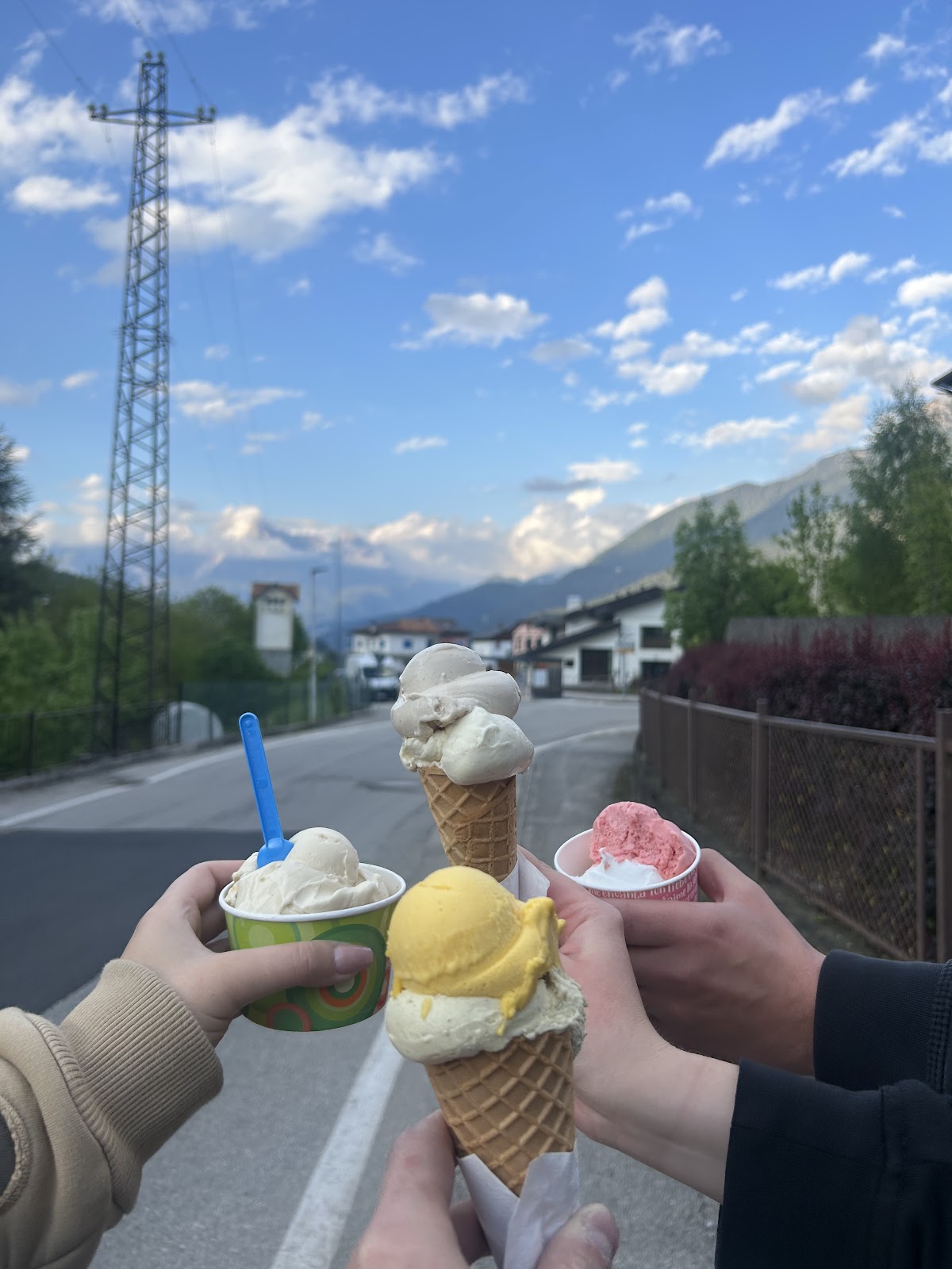 Il gelato servito.