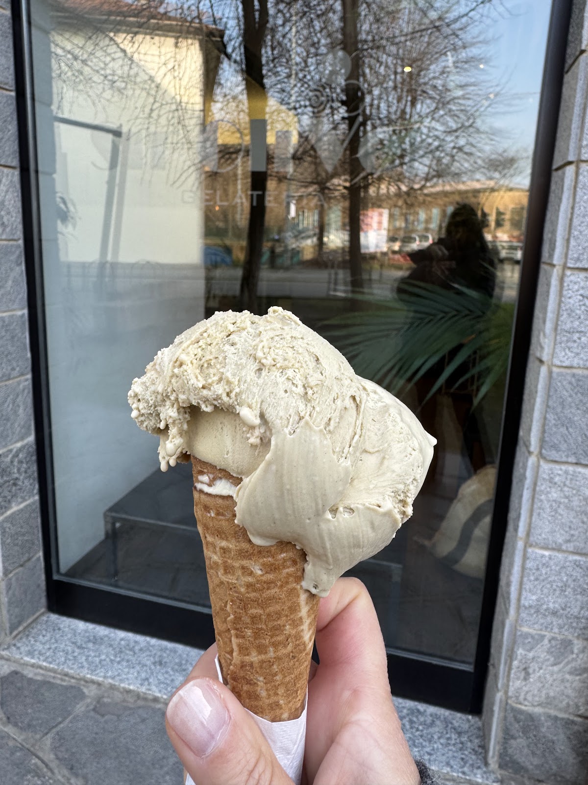 Il gelato servito.