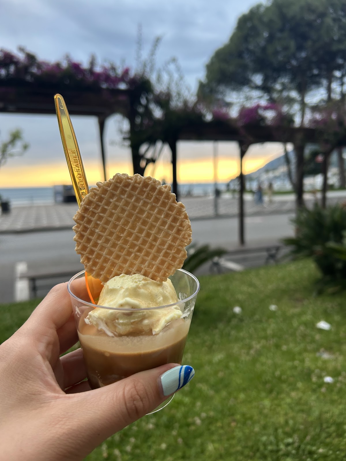 Il gelato servito.