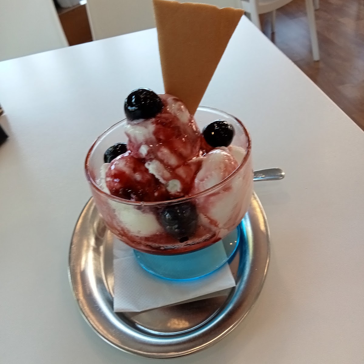 Il gelato servito.