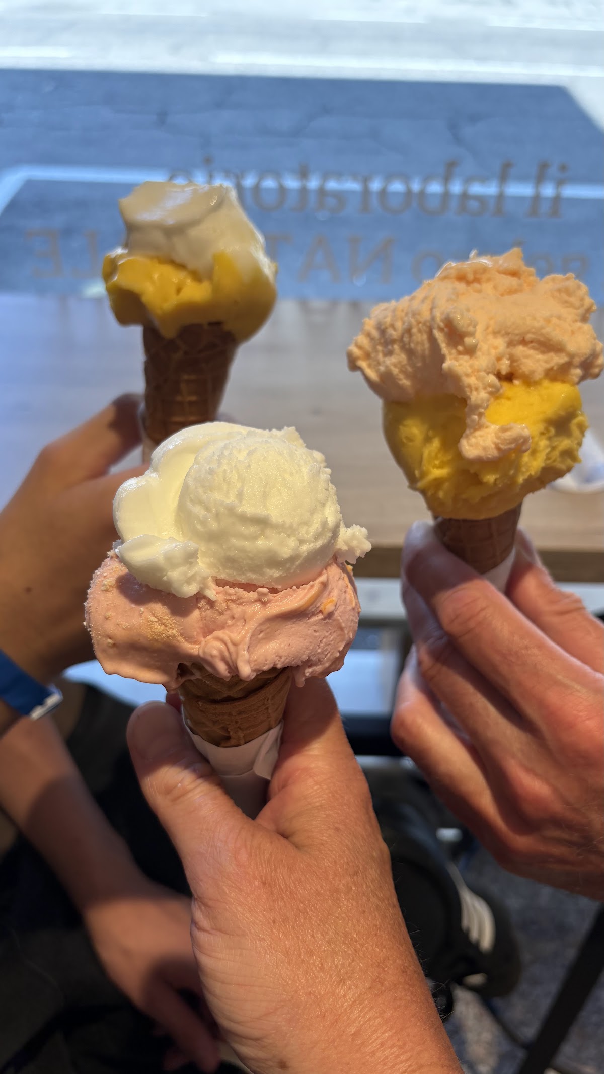 Il gelato servito.