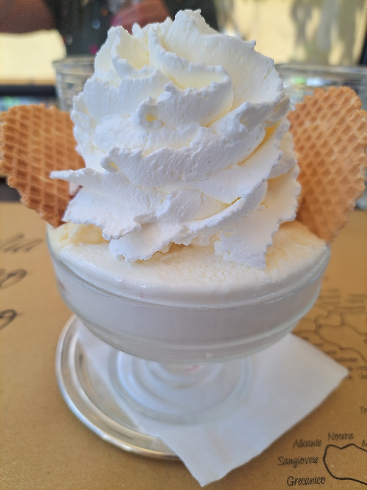 Il gelato servito.