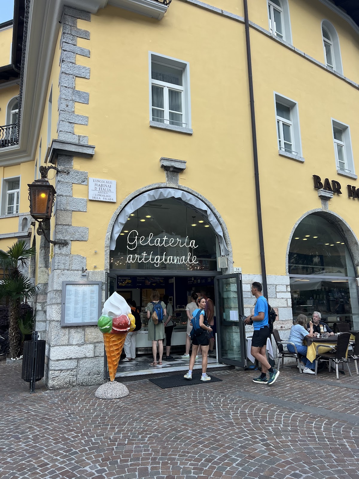 Il gelato servito.
