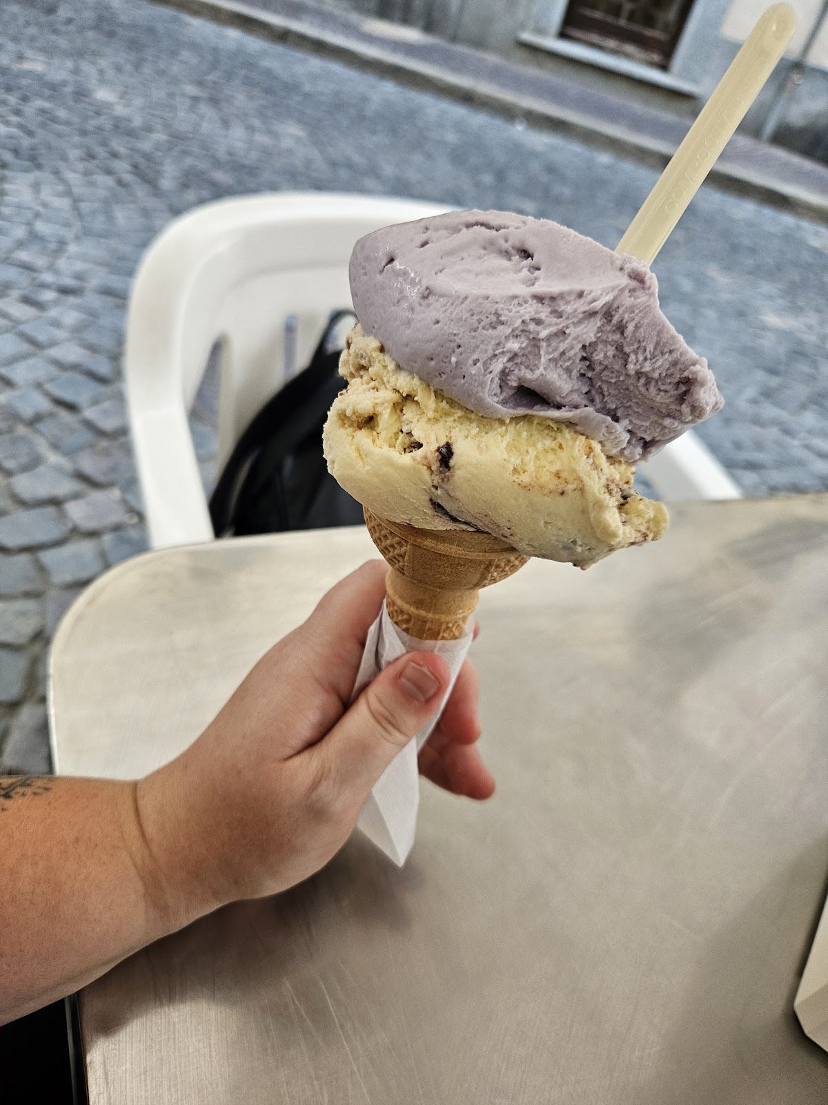 Il gelato servito.