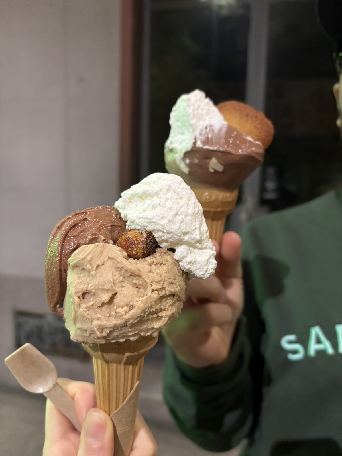 Il gelato servito.