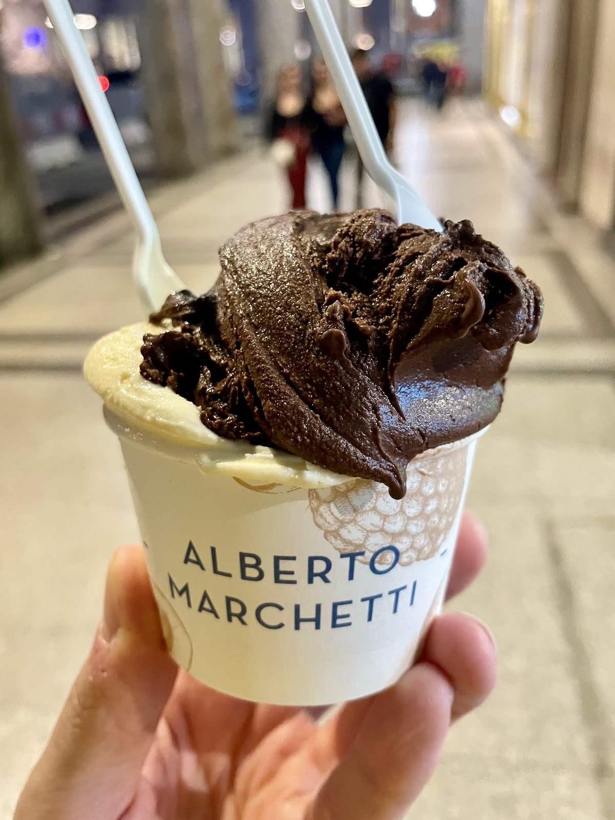 Il gelato servito.