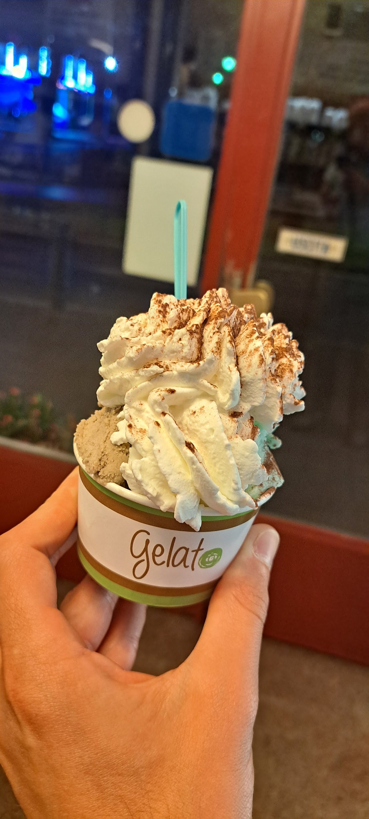 Il gelato servito.