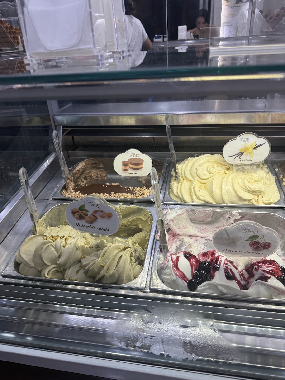 Il gelato servito.