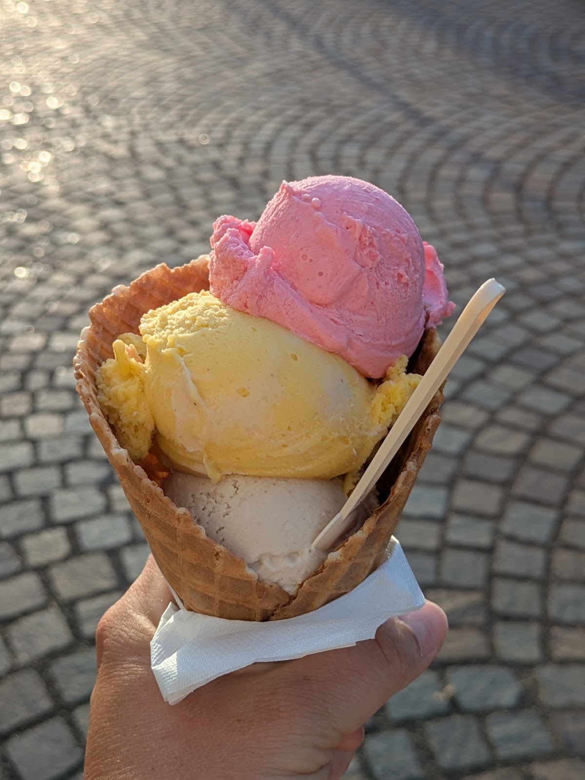 Il gelato servito.