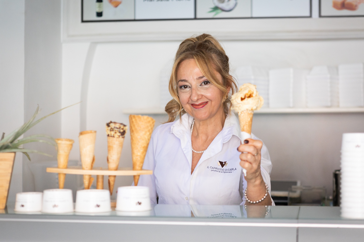 Il gelato servito.