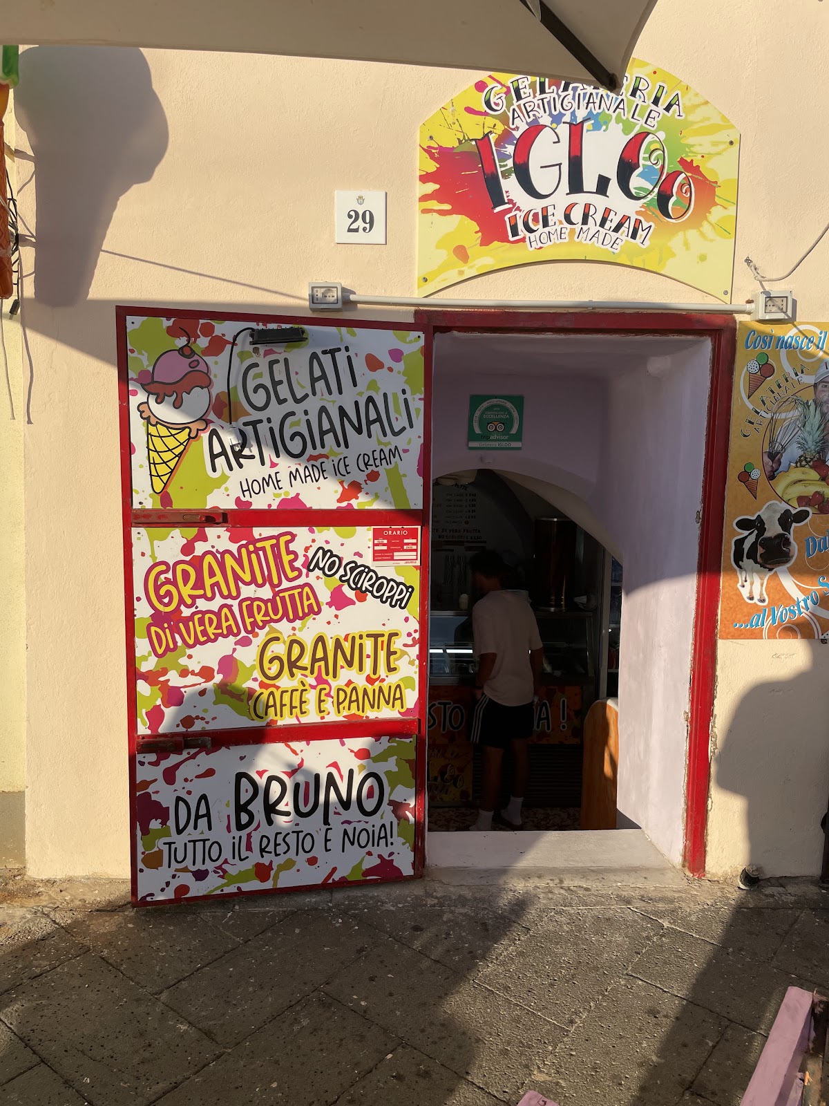 Il gelato servito.