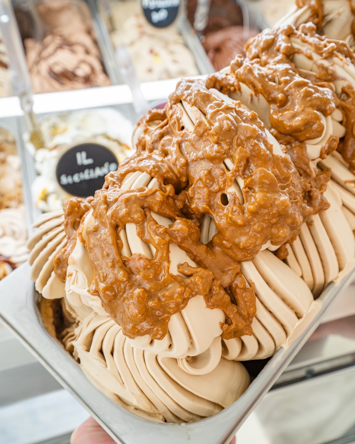 Il gelato servito.