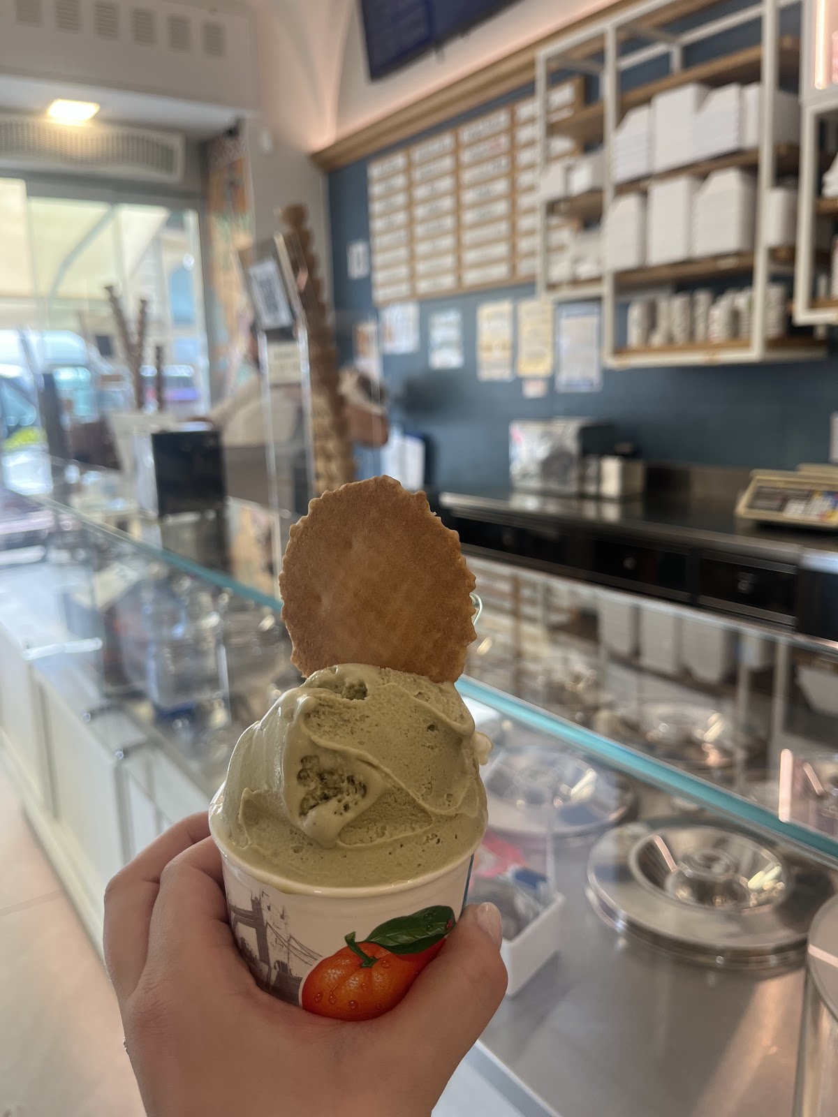 Il gelato servito.