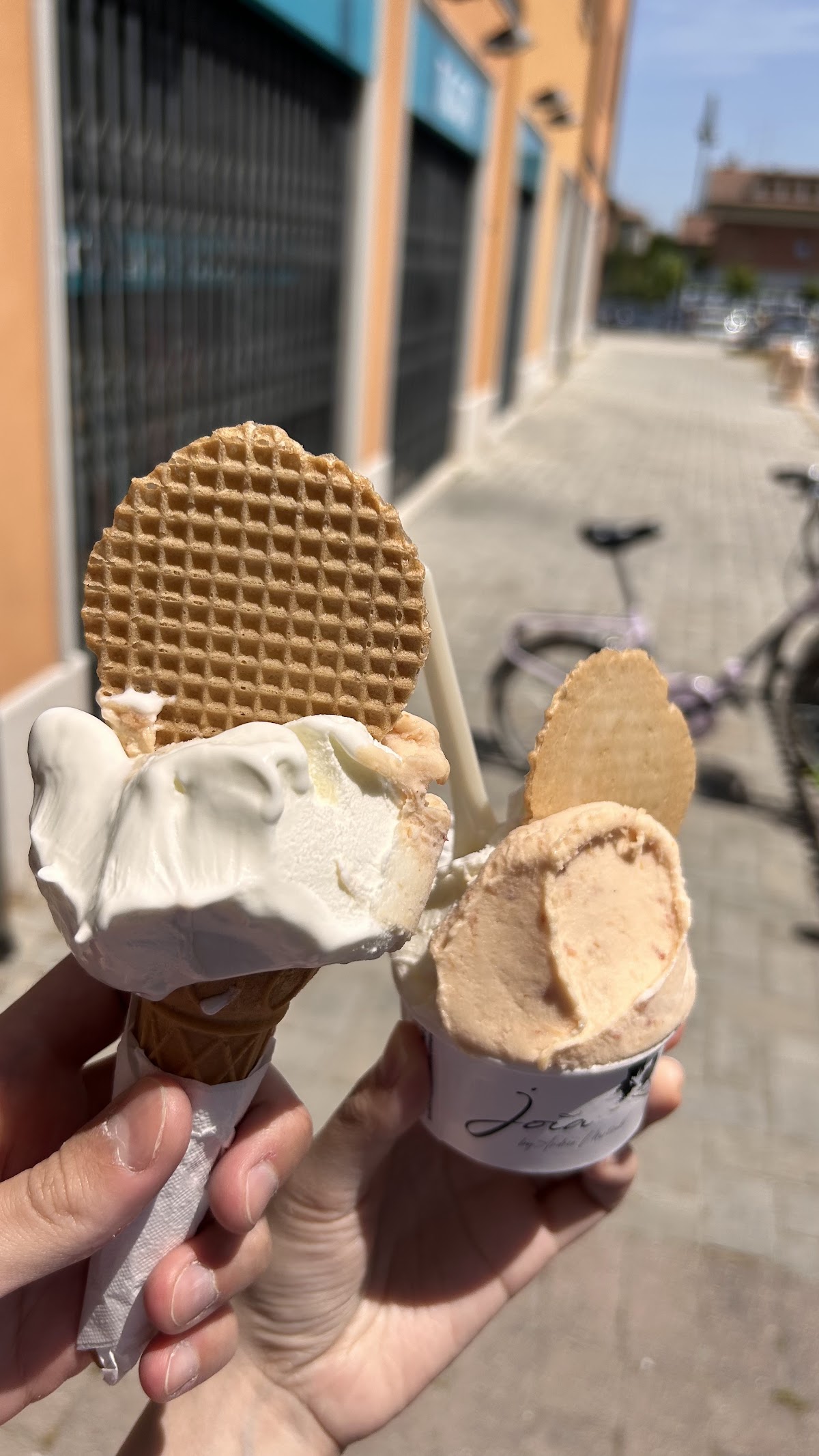 Il gelato servito.
