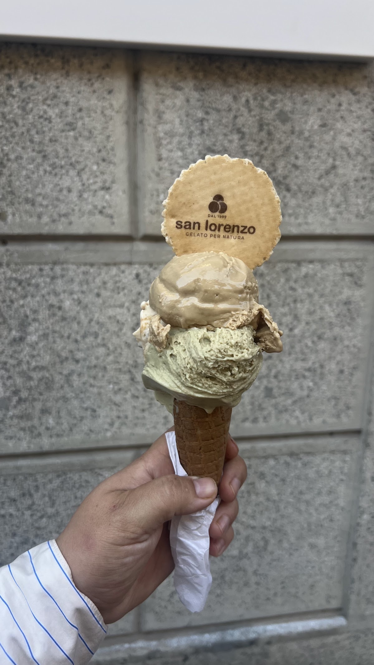 Il gelato servito.