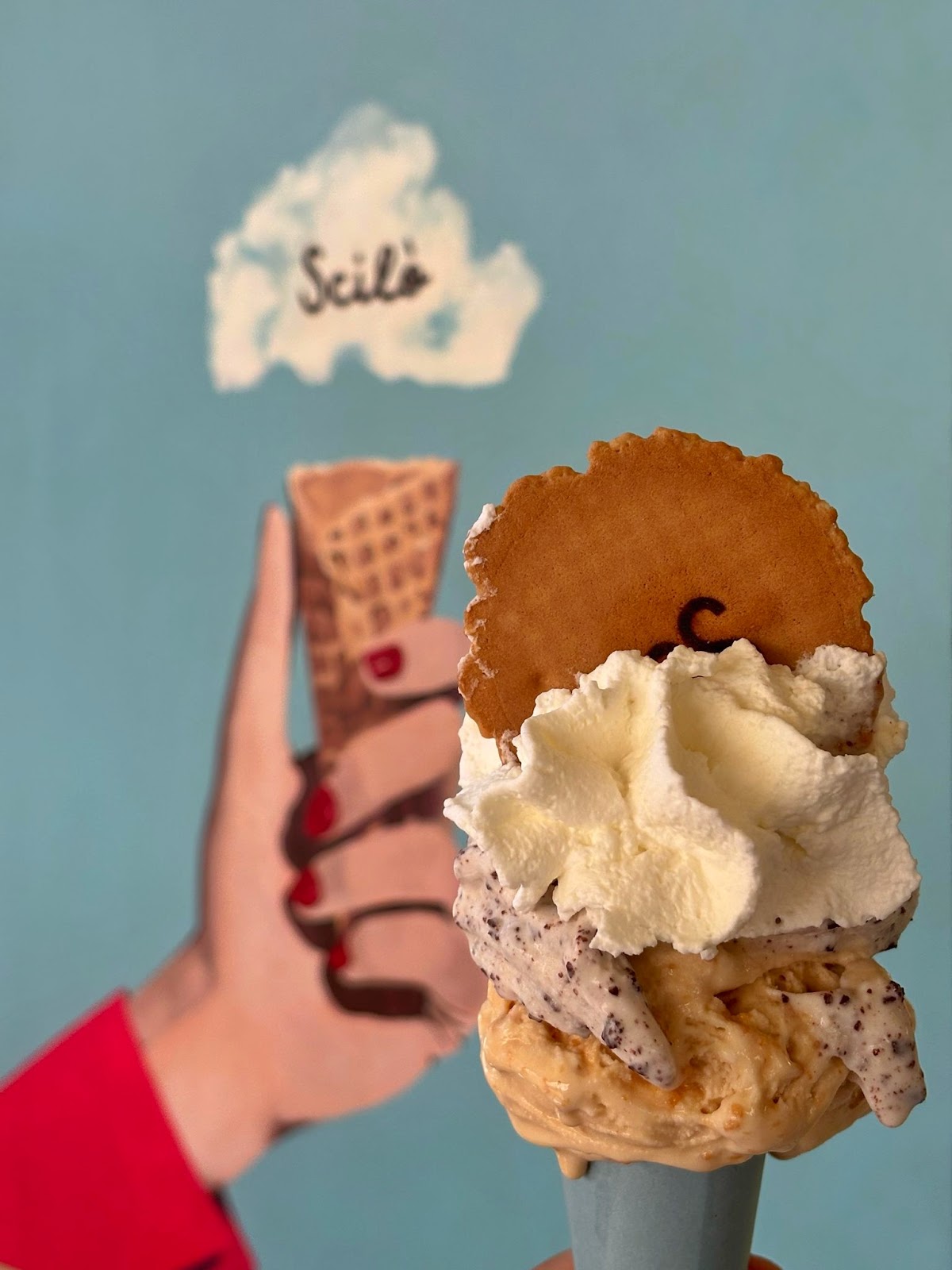 Il gelato servito.