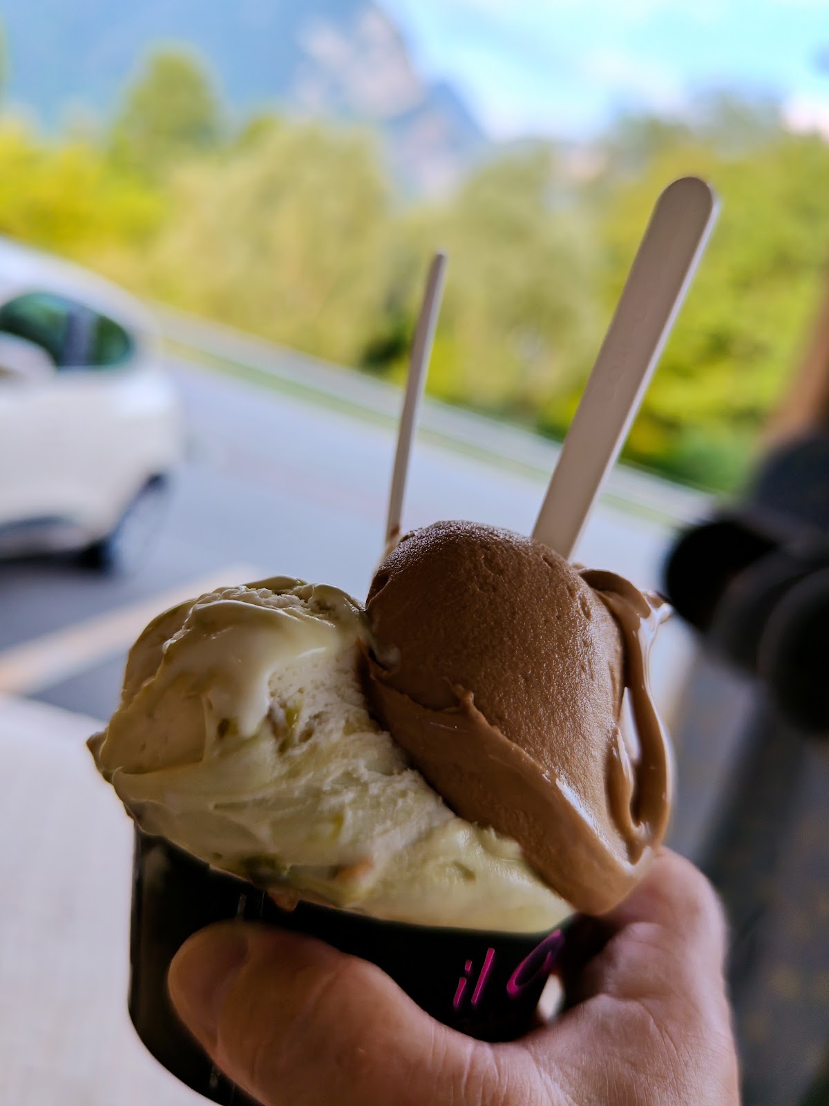 Il gelato servito.