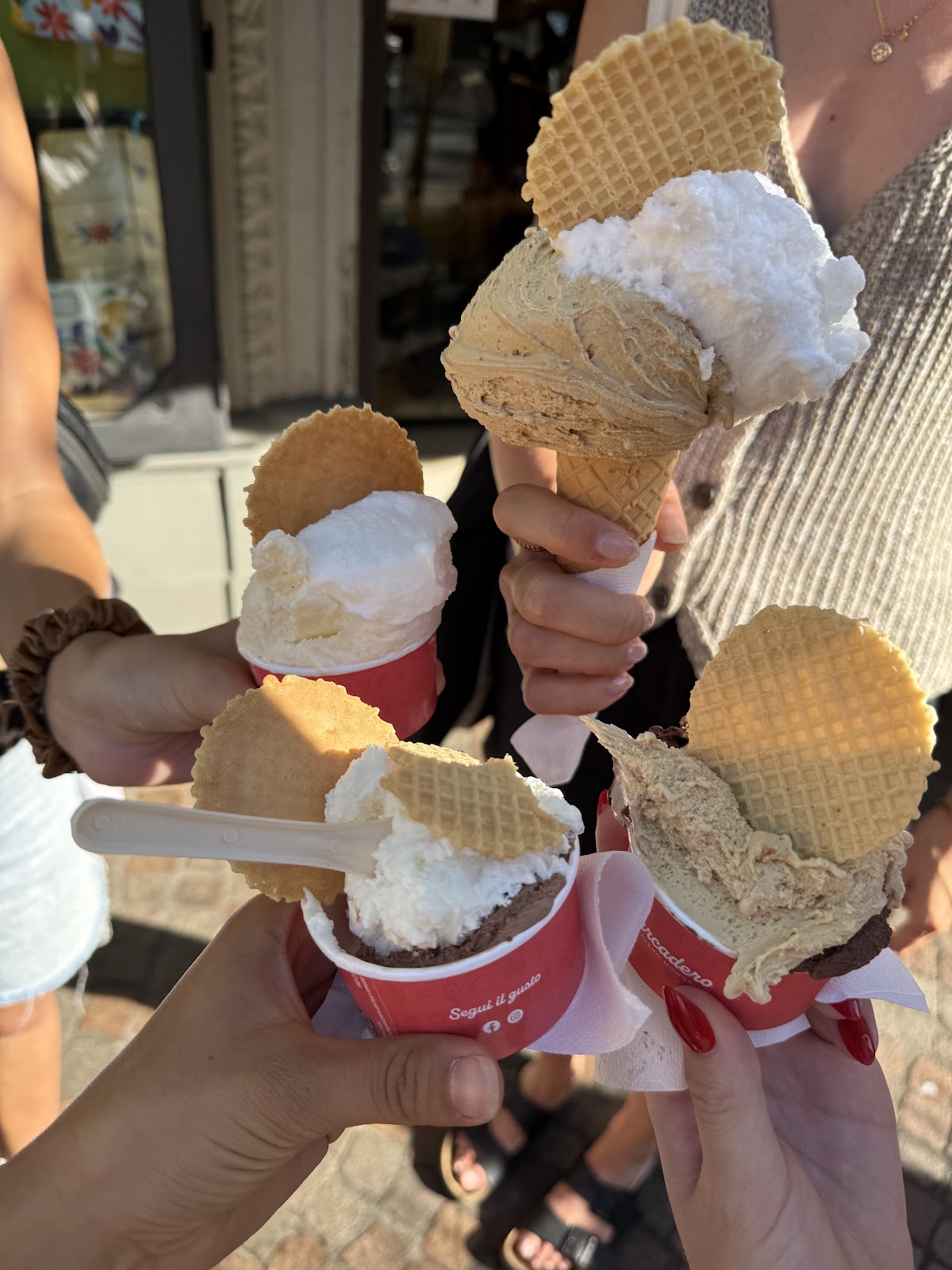 Il gelato servito.