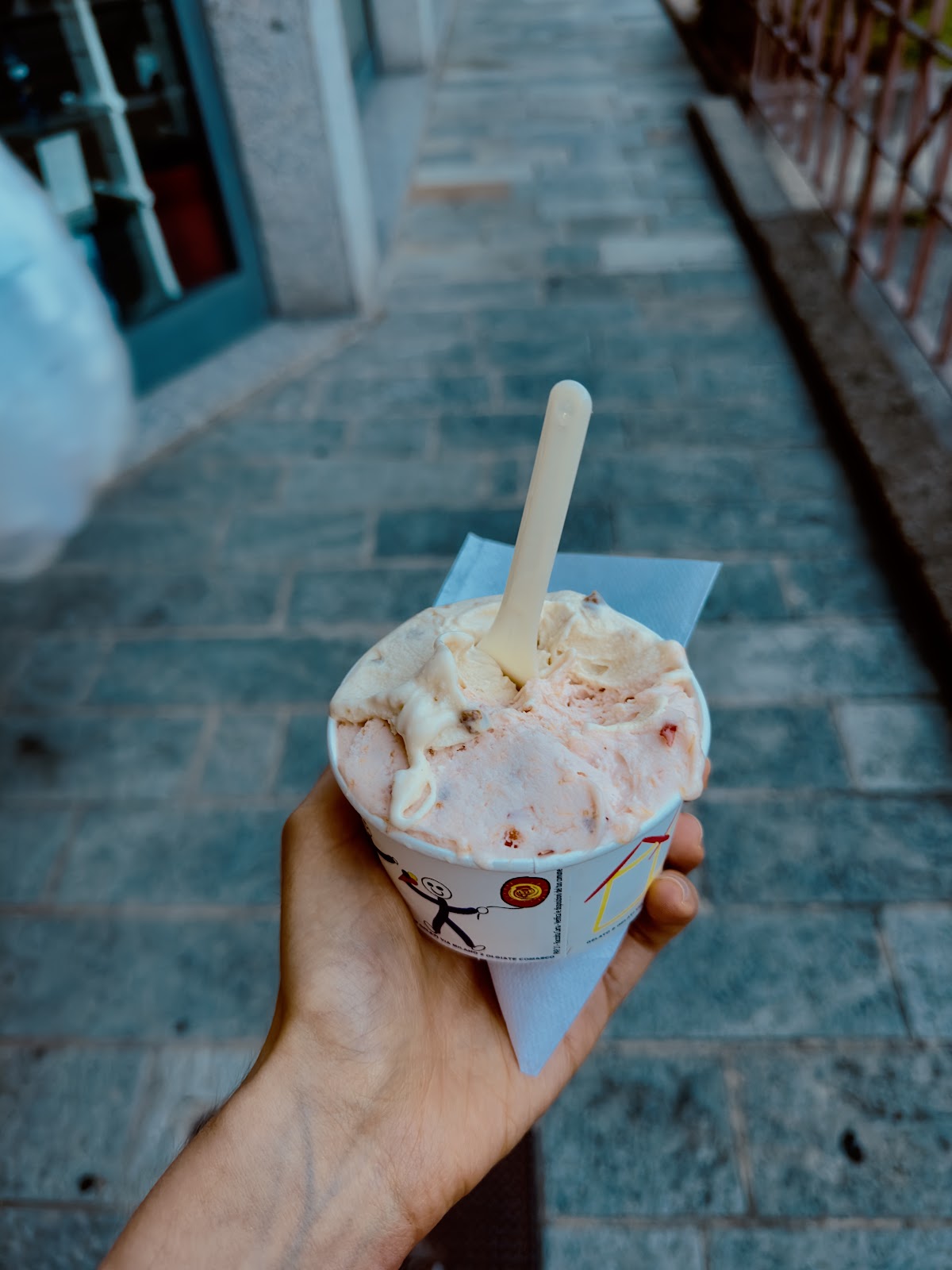 Il gelato servito.