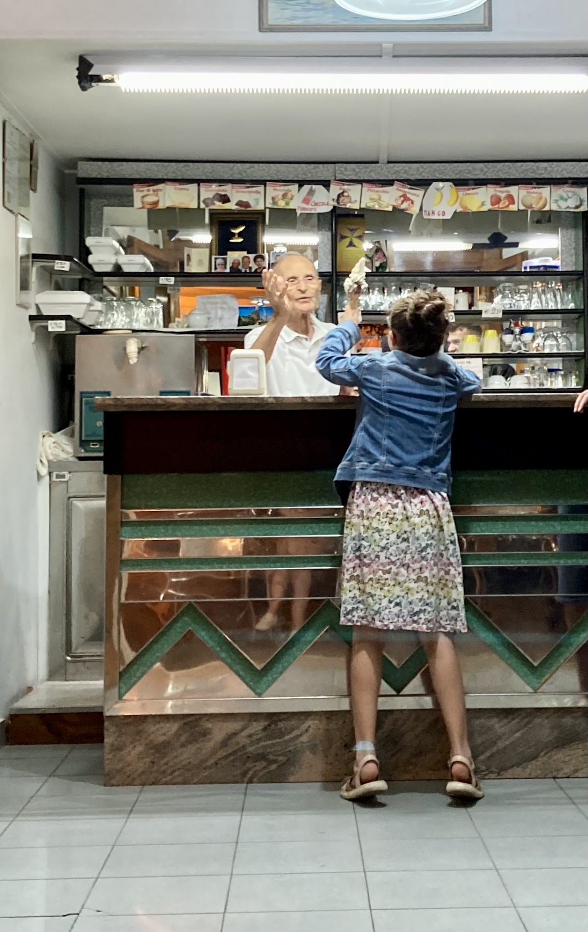 Il gelato servito.
