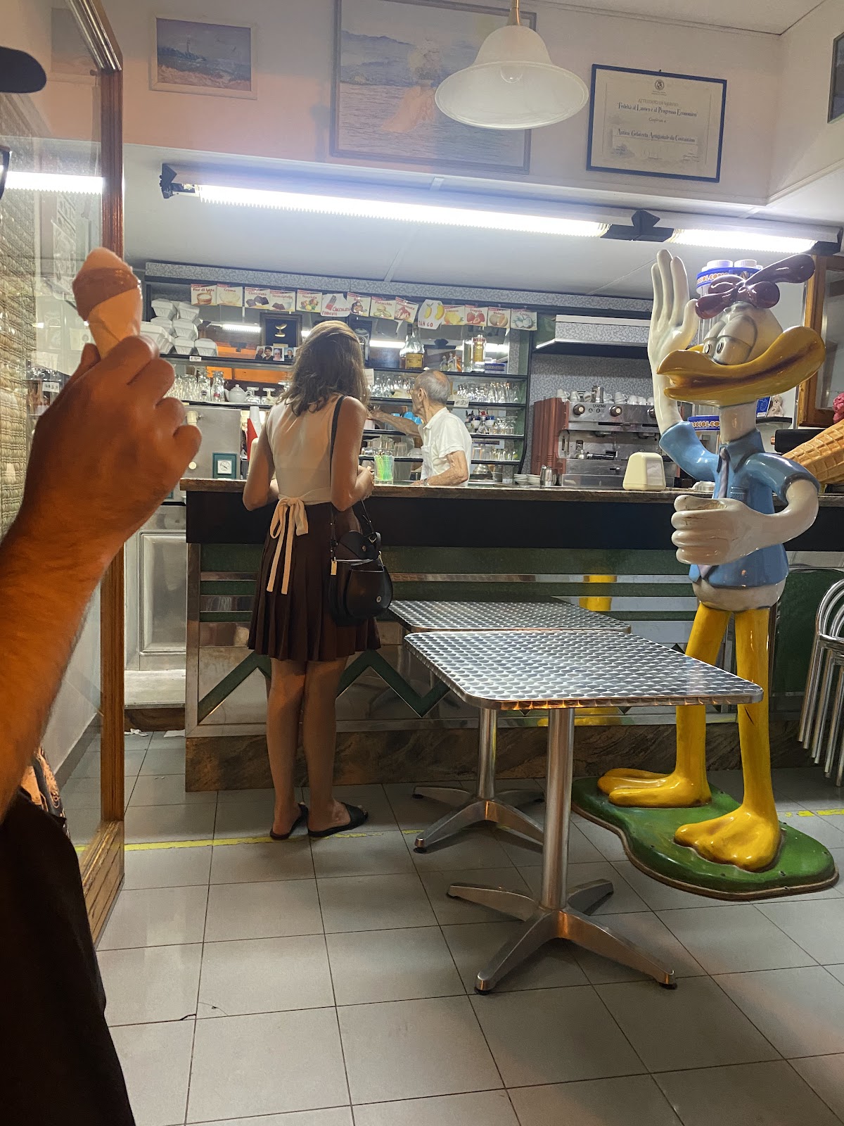 Un dettaglio del banco.