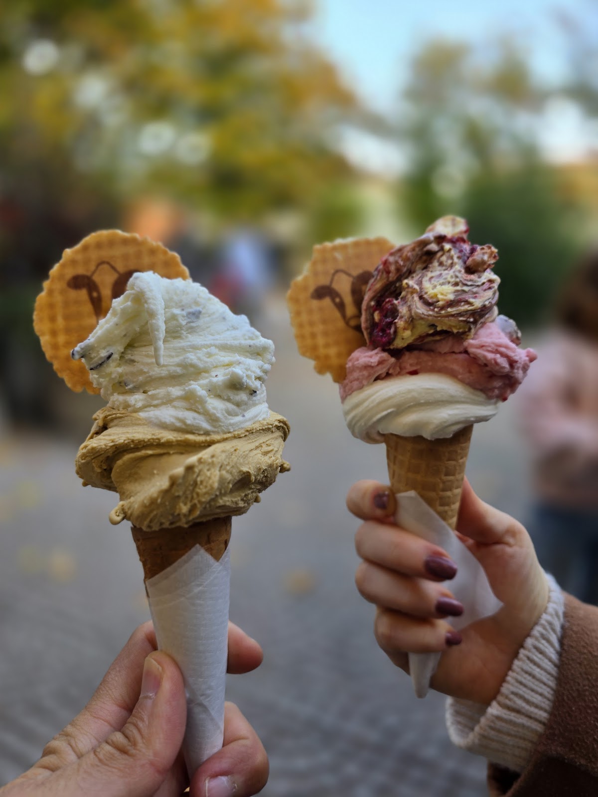 Il gelato servito.