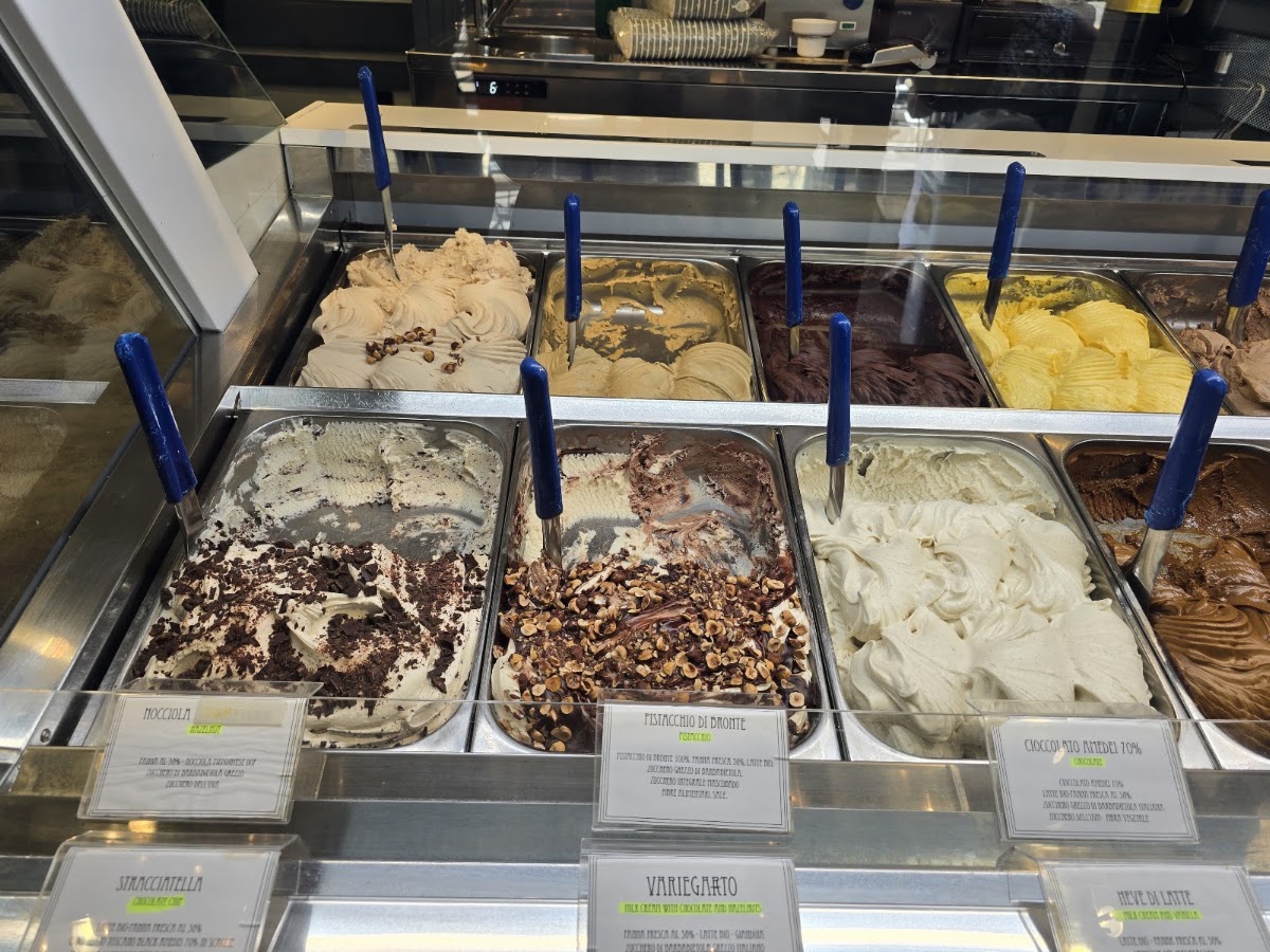 Il gelato servito.