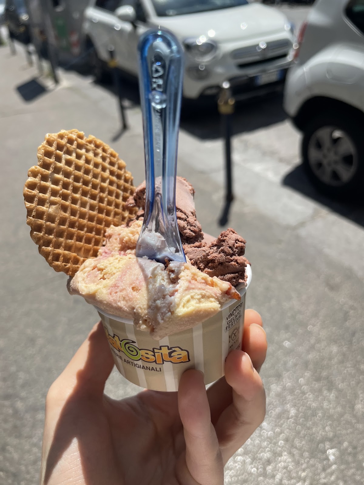 Il gelato servito.