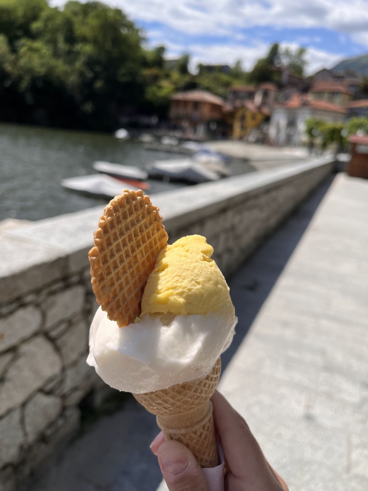 Il gelato servito.