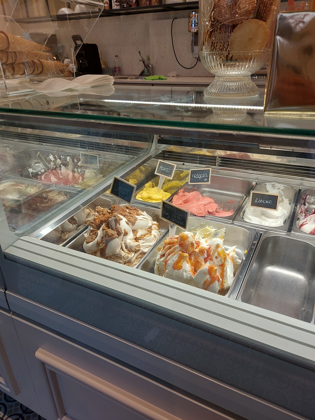 Il gelato servito.