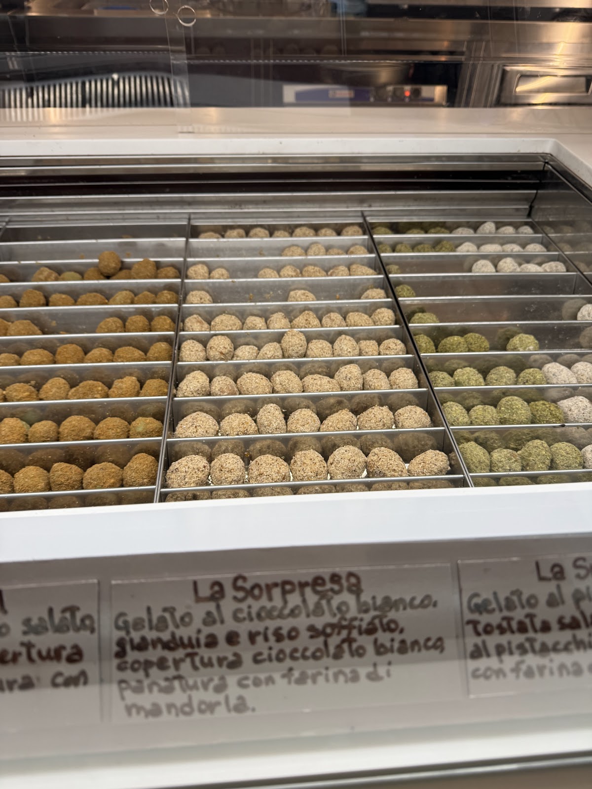 Il gelato servito.
