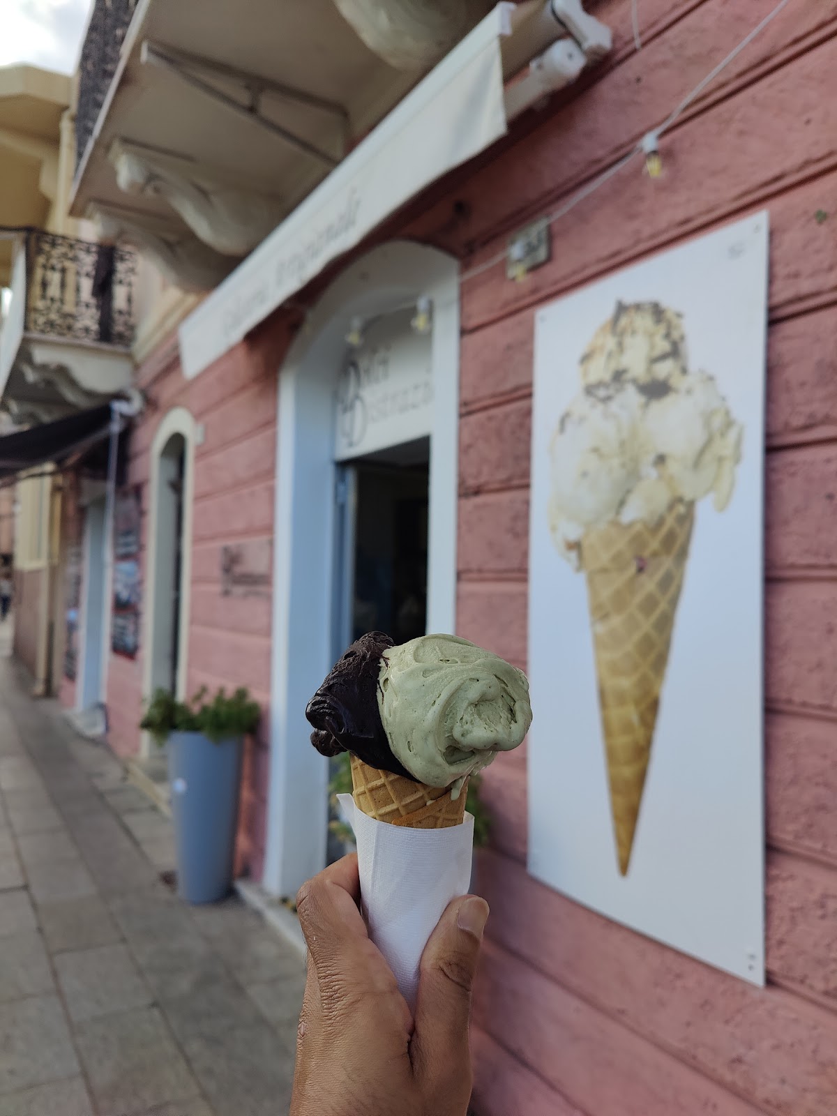 Il gelato servito.